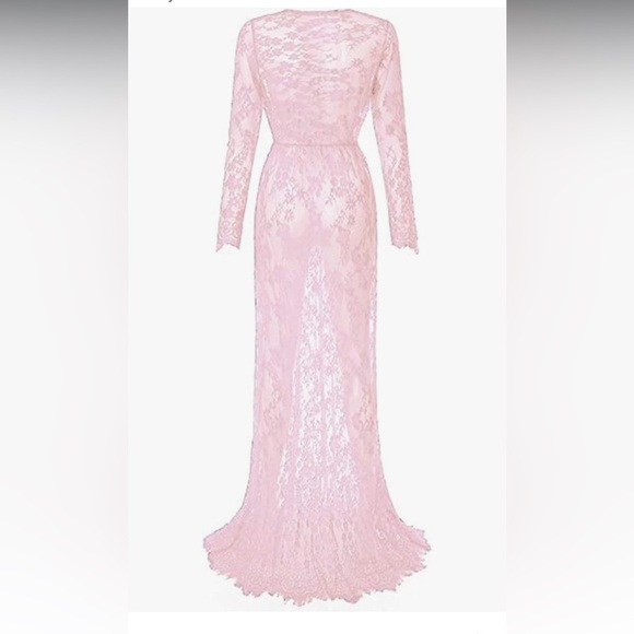 Womens Maternity Lace Maxi Dress Sz S - Picture 2 of 8